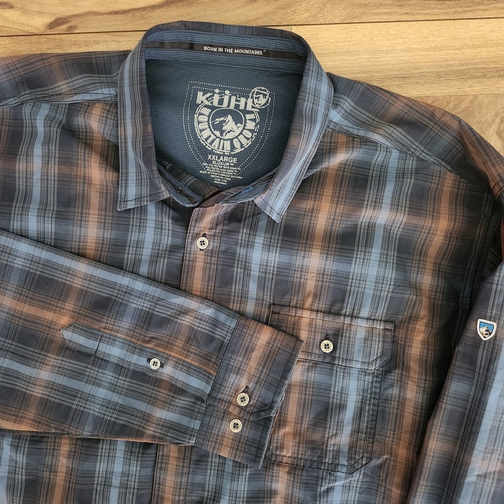 KUHL RESPONSE Eluxur Long-Sleeve Shirt Button Up Hiking Outdoor Size XXL